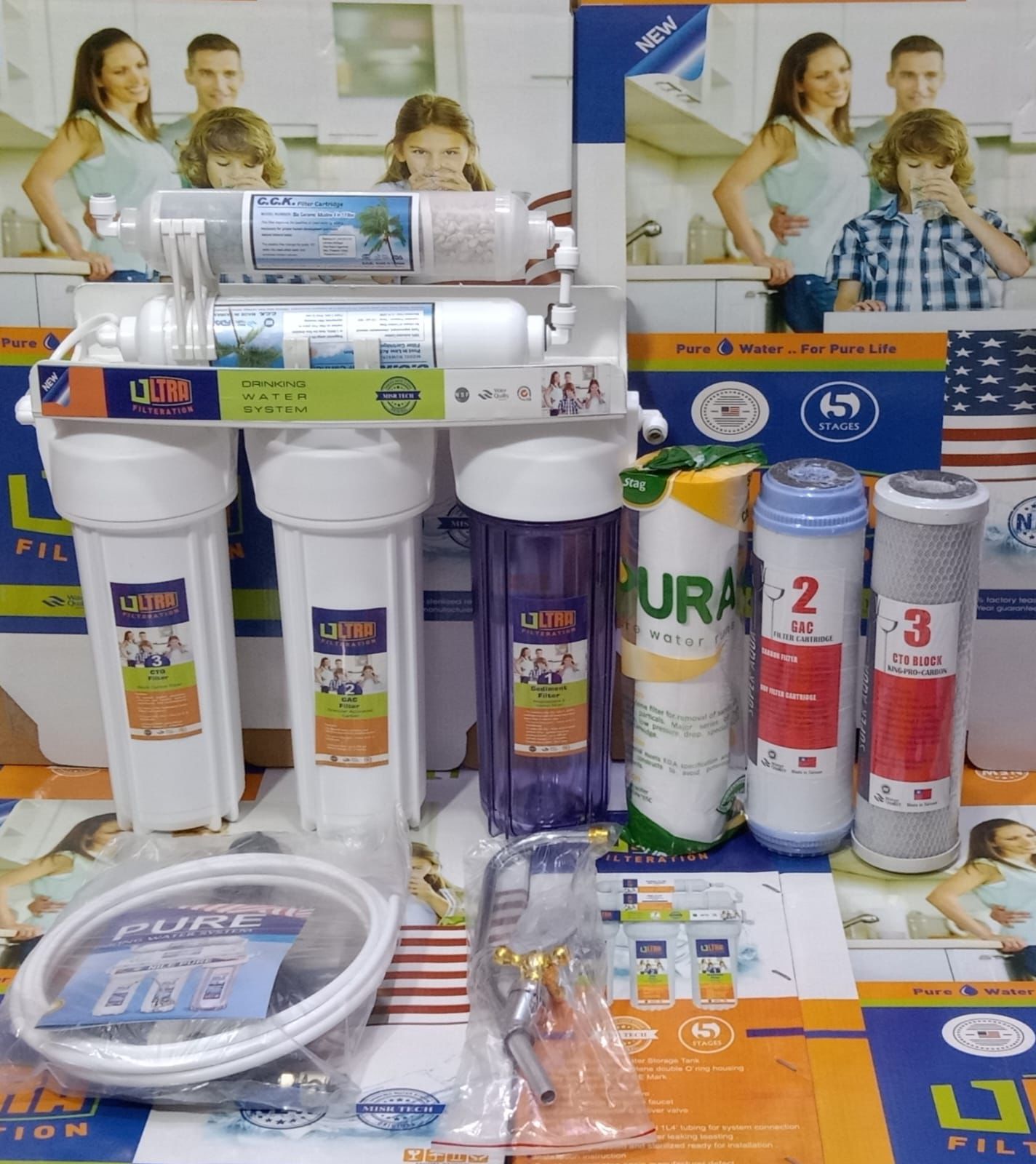 Ultra Filtration 5-Stage Drinking System with C.C.K. Cartridges